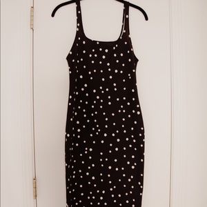 zara polkadot midi dress